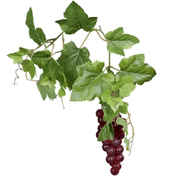 Naturdeko | Herbstdeko^DecoWoerner Künstlicher Weintraubenzweig Mit Früchten 60 Cm rot