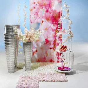Pflanzenwände^DecoWoerner Künstliches Kirschblüten-Paneel rosa