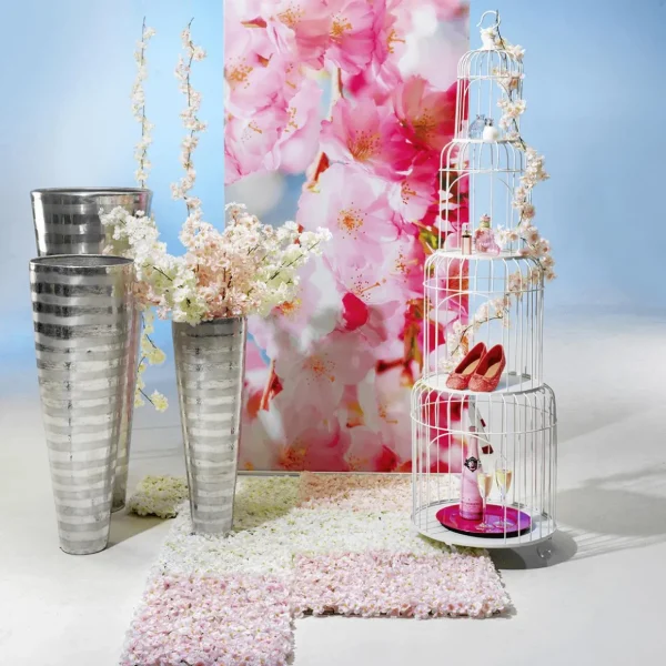 Pflanzenwände^DecoWoerner Künstliches Kirschblüten-Paneel rosa