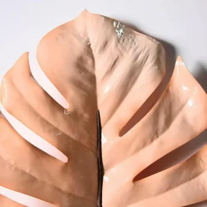 Herbstdeko^DecoWoerner Künstliches Monsterablatt 90 Cm rosa