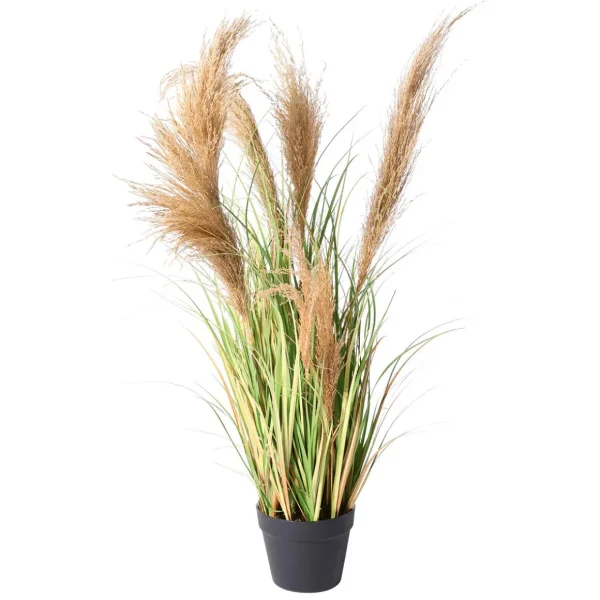 Dekogras^DecoWoerner Künstliches Schilfgras Im Topf 110 Cm Hoch grün
