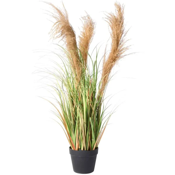 Dekogras^DecoWoerner Künstliches Schilfgras Im Topf 110 Cm Hoch grün