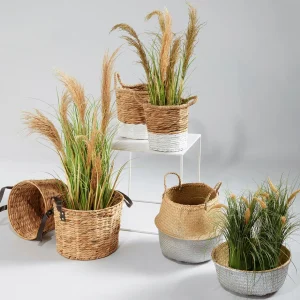 Dekogras^DecoWoerner Künstliches Schilfgras Im Topf 110 Cm Hoch grün