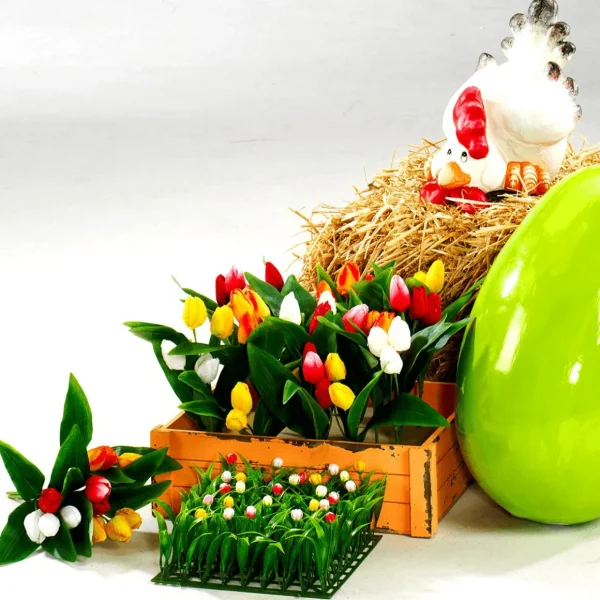Frühlingsdeko | Kunstblumen^DecoWoerner Künstliches Tulpen-Bouquet mehrfarbig