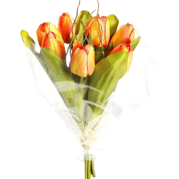 Frühlingsdeko | Kunstblumen^DecoWoerner Künstliches Tulpen-Bouquet , 30 Cm orange