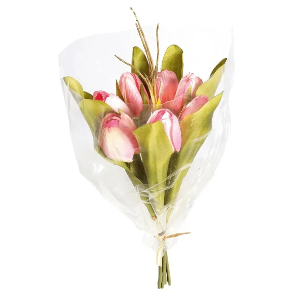 Kunstblumen | Blumensträuße & Blumenkränze^DecoWoerner Künstliches Tulpen-Bouquet , 30 Cm rosa