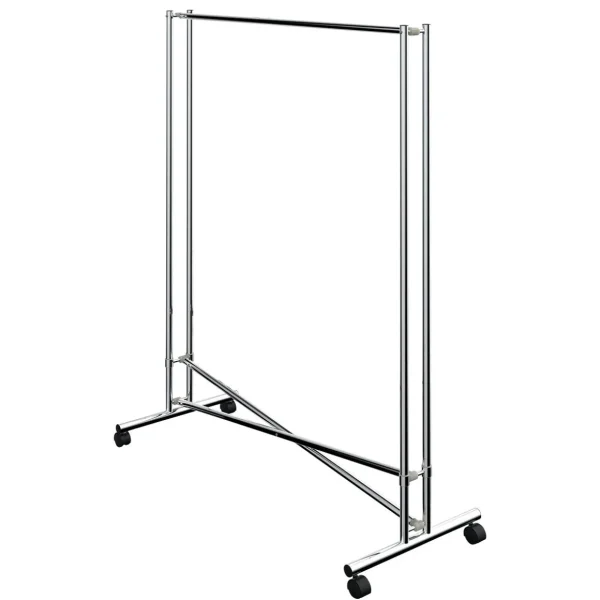 Kleiderständer^DecoWoerner Konfektionsständer "Cross" Fixe Höhe 170 Cm, silber