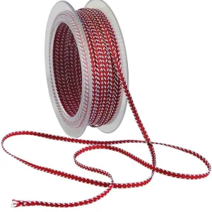 Geschenkband^DecoWoerner Kordel Geschenkband /weiß 4 Mm 15 M rot
