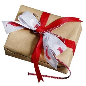 Geschenkband^DecoWoerner Kordel Geschenkband /weiß 4 Mm 15 M rot