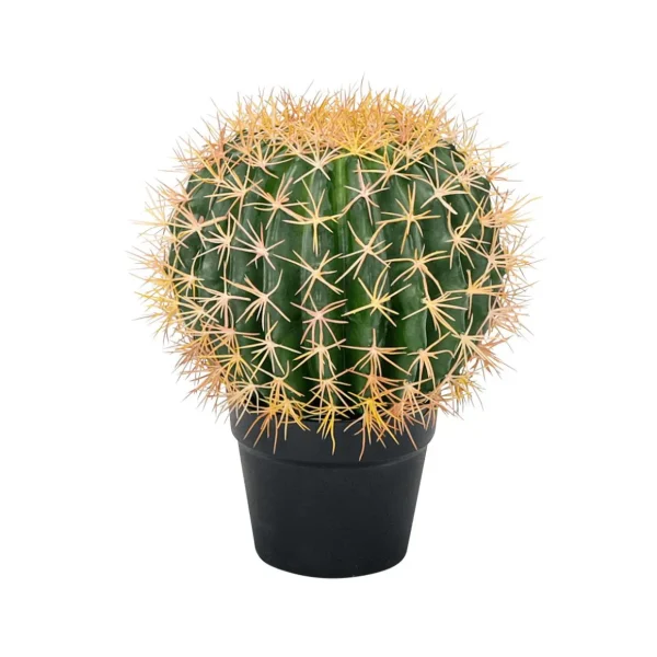Zimmerpflanzen^DecoWoerner Kugel-Kaktus-Kunstpflanze Im Topf, 33 Cm grün