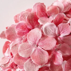 Frühlingsdeko | Kunstblumen^DecoWoerner Kunstblume Hortensie Mit Glitzer, 49 Cm rosa