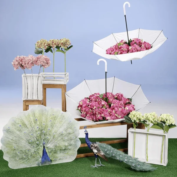 Kunstblumen^DecoWoerner Kunstblume Hortensie Rosa-grün, 52 Cm mehrfarbig
