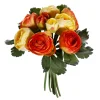 Frühlingsdeko | Blumensträuße & Blumenkränze^DecoWoerner Kunstblumen Ranunkel-Blumenstrauß Rot-gelb 24 Cm orange