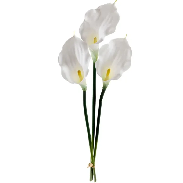 Kunstblumen^DecoWoerner Kunstblumen-Bund-Calla 50 Cm weiß