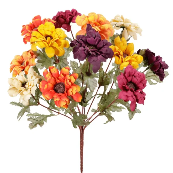 Herbstdeko | Blumensträuße & Blumenkränze^DecoWoerner Kunstblumenstrauß Zinnien, 37 Cm mehrfarbig