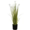 Sommerdeko | Dekogras^DecoWoerner Kunstgras Mit Pusteblumen, Im Schwarzen Topf 70 Cm grün