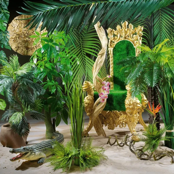 Sommerdeko | Blätter^DecoWoerner Kunstpalmen-Königs-Wedel, 240 Cm grün