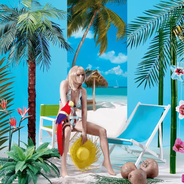 Sommerdeko | Blätter^DecoWoerner Kunstpalmen-Königs-Wedel, 240 Cm grün