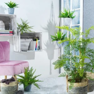 Sommerdeko | Grünpflanzen^DecoWoerner Kunstpflanze Farn Im Topf, 115 Cm grün