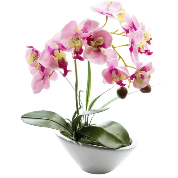 Zimmerpflanzen | Kunstblumen^DecoWoerner Kunstpflanze Orchidee Im Topf , 28 Cm rosa