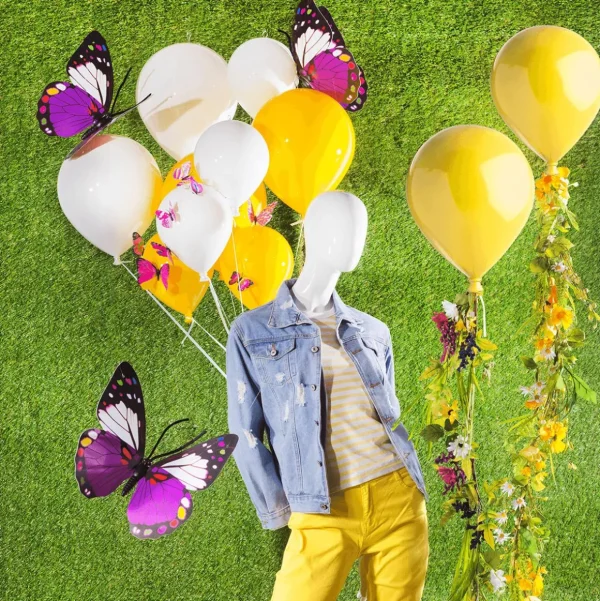Frühlingsdeko^DecoWoerner Kunststoff-Ballon Gelb 28 Cm Ø