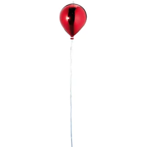 Frühlingsdeko^DecoWoerner Kunststoff-Ballon Metallic 20 Cm Ø rot