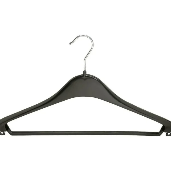 Kleiderbügel^DecoWoerner Kunststoffbügel Mit Steg 44 Cm, 1 Pack à 10 Stück schwarz