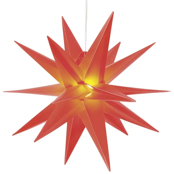 Weihnachtssterne | Weihnachtsfiguren^DecoWoerner Kunststoffsterne In 3D Optik rot