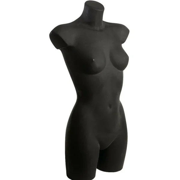 Schaufensterpuppen^DecoWoerner Kunststoff-Torso Dame 81 Cm, schwarz