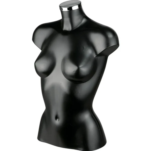 Schaufensterpuppen^DecoWoerner Kunststoff-Torso Dame 62 Cm, schwarz