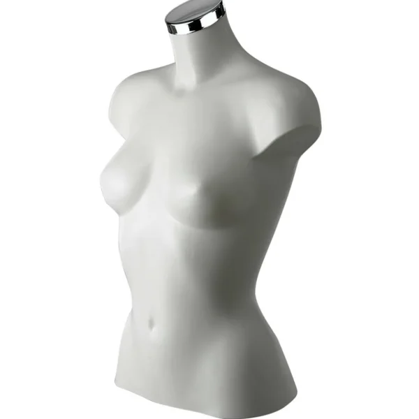 Schaufensterpuppen^DecoWoerner Kunststoff-Torso Dame 62 Cm, weiß