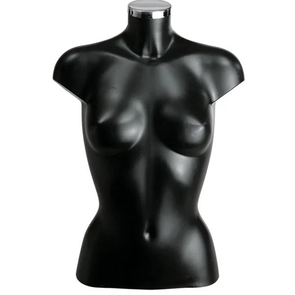 Schaufensterpuppen^DecoWoerner Kunststoff-Torso Dame 62 Cm, schwarz