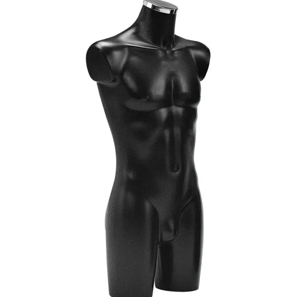 Schaufensterpuppen^DecoWoerner Kunststoff-Torso Herr 88 Cm schwarz