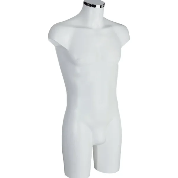 Schaufensterpuppen^DecoWoerner Kunststoff-Torso Herr 88 Cm Perl weiß