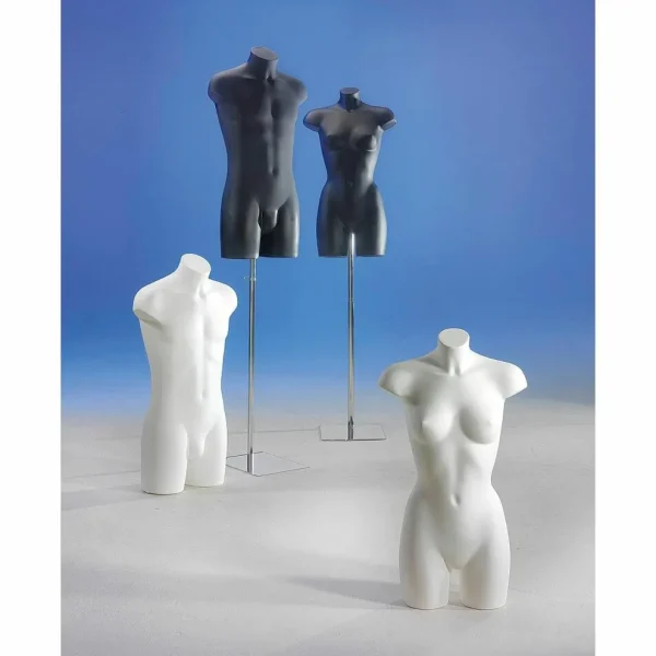 Schaufensterpuppen^DecoWoerner Kunststoff-Torso Herr 90 Cm, schwarz