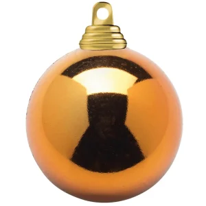 Weihnachtskugeln^DecoWoerner Kupfer, Glänzende Weihnachtskugeln Aus Schwer Entflammbarem Kunststoff, 6 Cm Ø – 24 Stück orange
