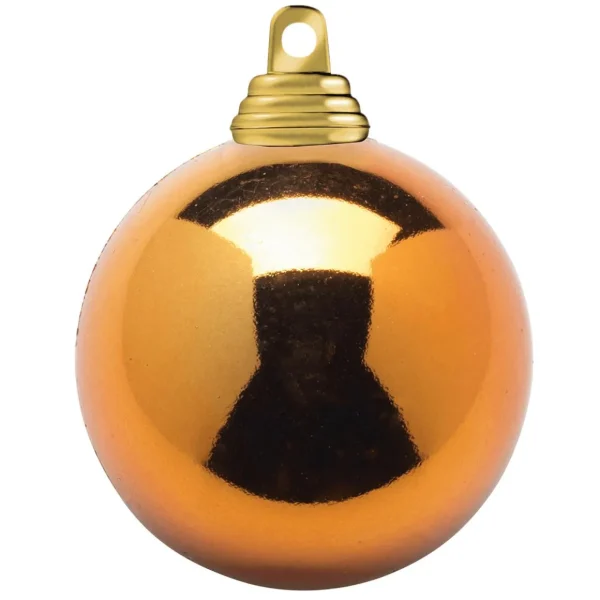 Weihnachtskugeln^DecoWoerner Kupfer, Glänzende Weihnachtskugeln Aus Schwer Entflammbarem Kunststoff, 6 Cm Ø – 24 Stück orange
