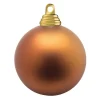 Weihnachtskugeln^DecoWoerner Kupferne, Matte Weihnachtskugeln Aus Schwer Entflammbarem Kunststoff, 6 Cm Ø – 24 Stück orange