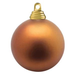 Weihnachtskugeln^DecoWoerner Kupferne, Matte Weihnachtskugeln Aus Schwer Entflammbarem Kunststoff, 6 Cm Ø – 24 Stück orange