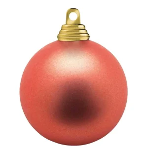 Weihnachtskugeln^DecoWoerner Kupfere, Matte Weihnachtskugeln Aus Schwer Entflammbarem Kunststoff, 6 Cm Ø – 24 Stück rot