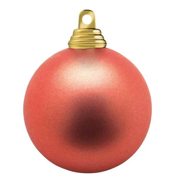 Weihnachtskugeln^DecoWoerner Kupfere, Matte Weihnachtskugeln Aus Schwer Entflammbarem Kunststoff, 6 Cm Ø – 24 Stück rot