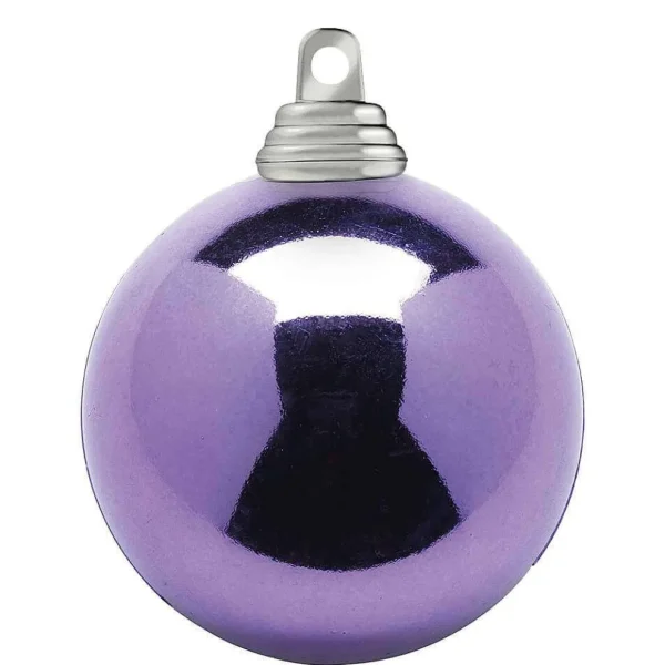 Weihnachtskugeln^DecoWoerner Lavendel, Glänzende Weihnachtskugeln Aus Schwer Entflammbarem Kunststoff, 6 Cm Ø – 24 Stück violett