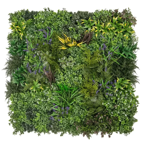 Pflanzenwände | Schwer Entflammbare Kunstpflanzen^DecoWoerner Lavendel Grasmix Kunstpflanzenpaneel B1, 1 X 1 M grün