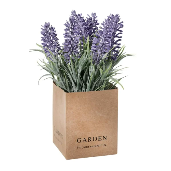 Zimmerpflanzen | Kunstblumen^DecoWoerner Lavendel-Kunstblume Im Papiertopf 20 Cm violett