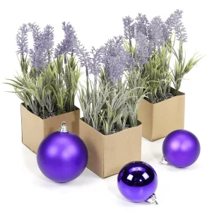 Zimmerpflanzen | Kunstblumen^DecoWoerner Lavendel-Kunstblume Im Papiertopf 20 Cm violett