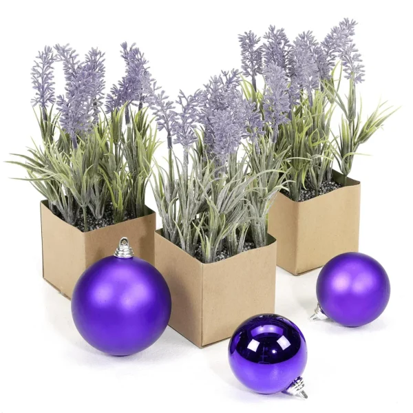 Zimmerpflanzen | Kunstblumen^DecoWoerner Lavendel-Kunstblume Im Papiertopf 20 Cm violett