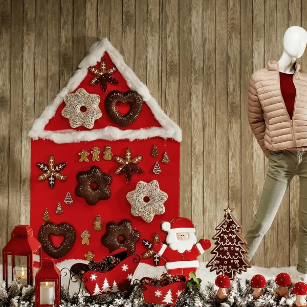 Weihnachtsfiguren^DecoWoerner Lebkuchen "Tanne" Lebensmittel-Attrappe 40 Cm braun