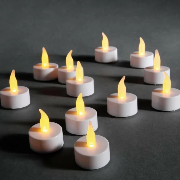 Deko-Licht^DecoWoerner LED Batterie-Teelichter, 12er Set weiß
