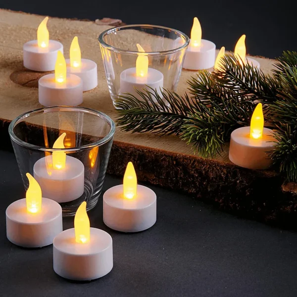 Deko-Licht^DecoWoerner LED Batterie-Teelichter, 12er Set weiß