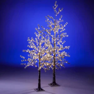 Deko-Licht | Kunstbäume^DecoWoerner LED Baum Warmweiß 150 Cm braun